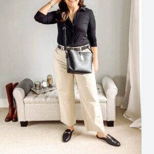 Eddie Bauer | Mercer Fit Khaki Pants | Light‎ Stone | Petite Size 16 (16P)